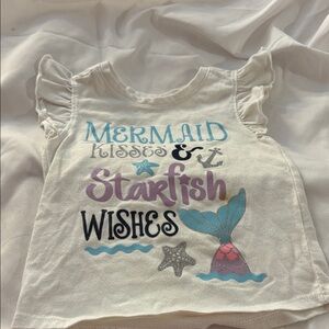 Garanimals Mermaid & Starfish Wishes Shirt - White 2T